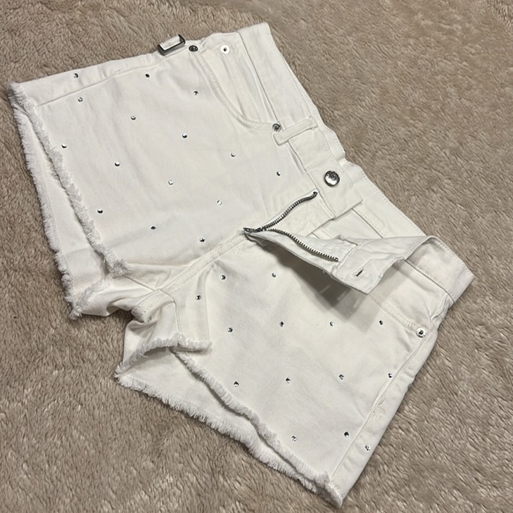 ZADIG & VOLTAIRE Storm Crystal-embellished Mid-Rise Jean Shorts - Picture 6 of 9